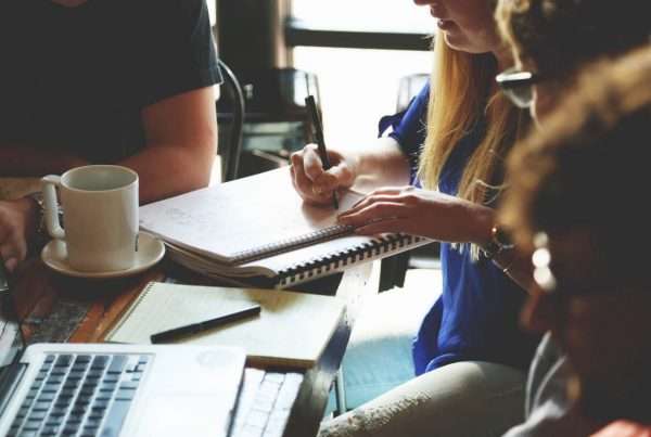 People working out time tracking with coffee